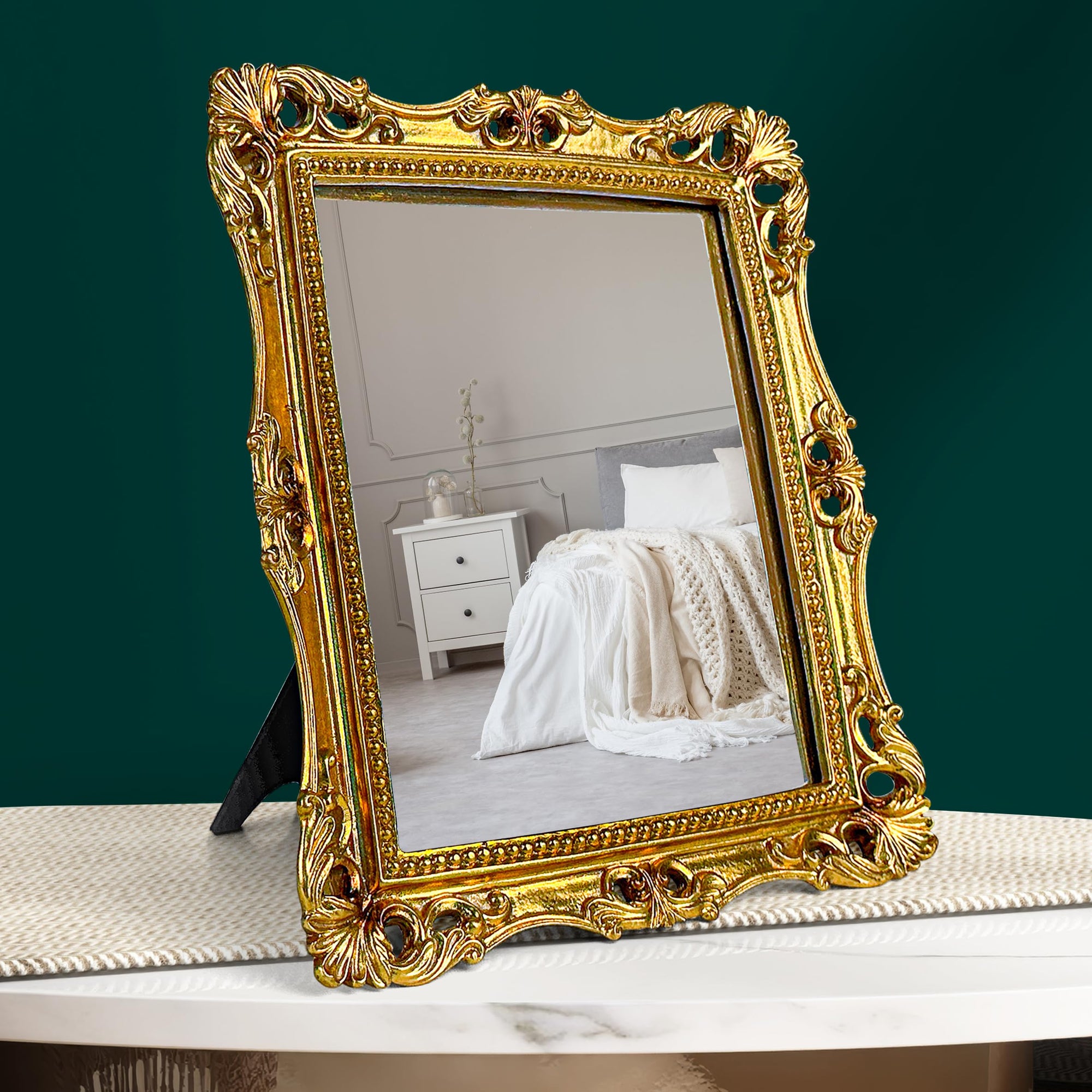 Antique Gold Wall Mirror Vintage Decor