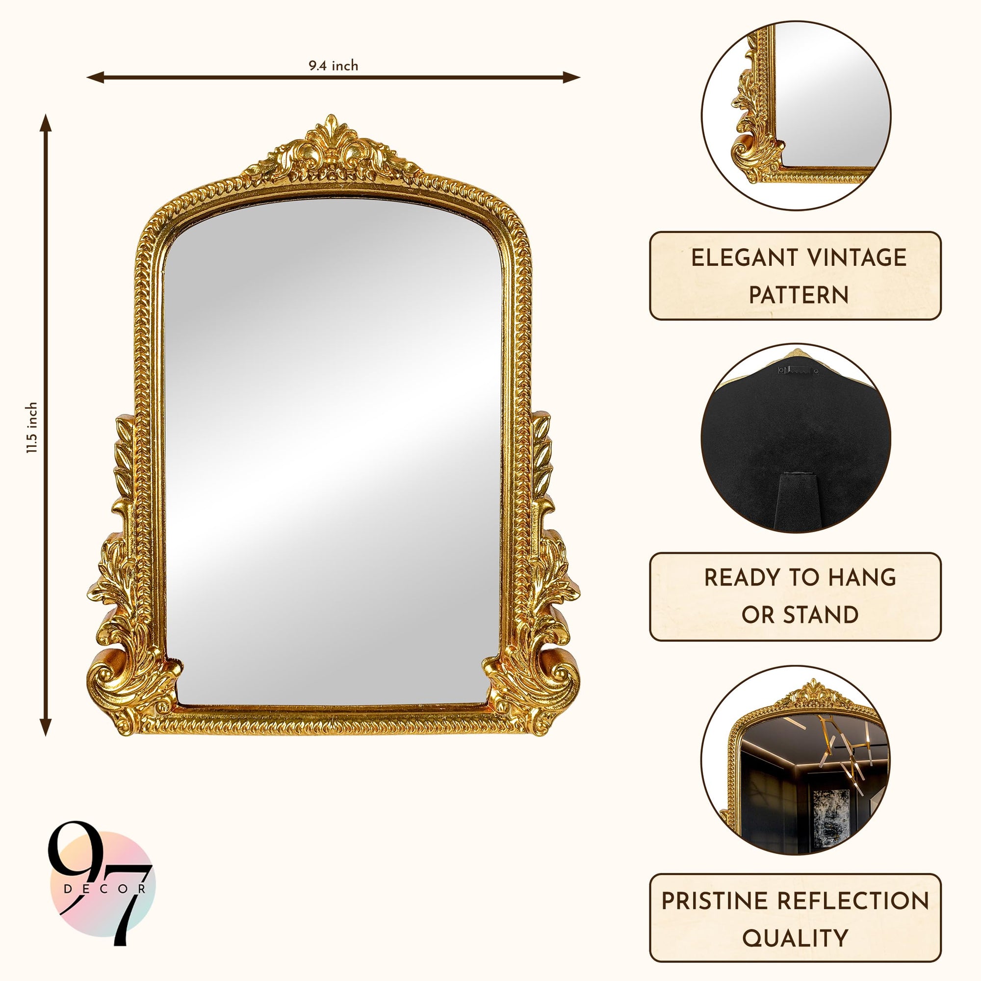 Gold Vintage Wall Mirror