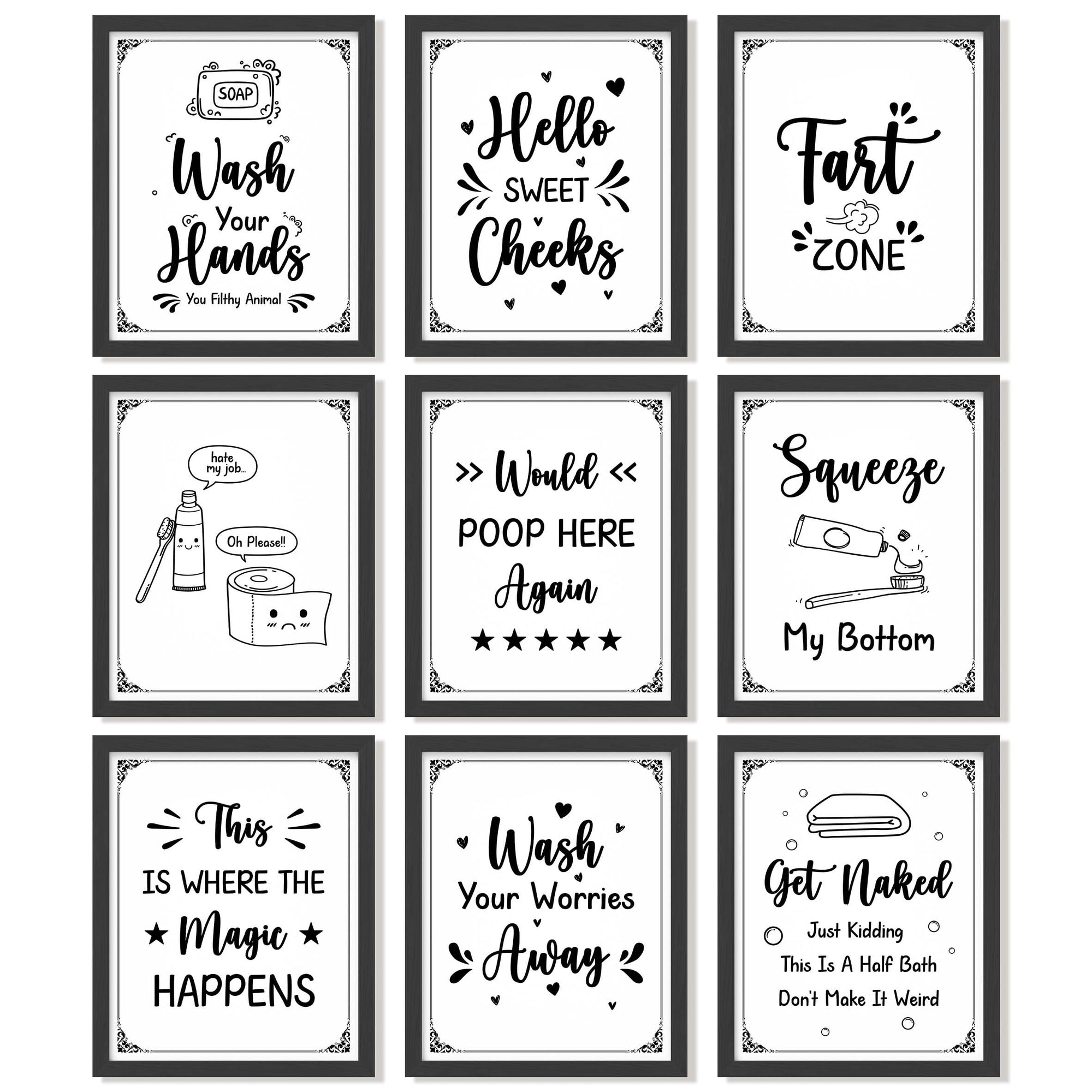 Funny Bathroom Wall Art Prints