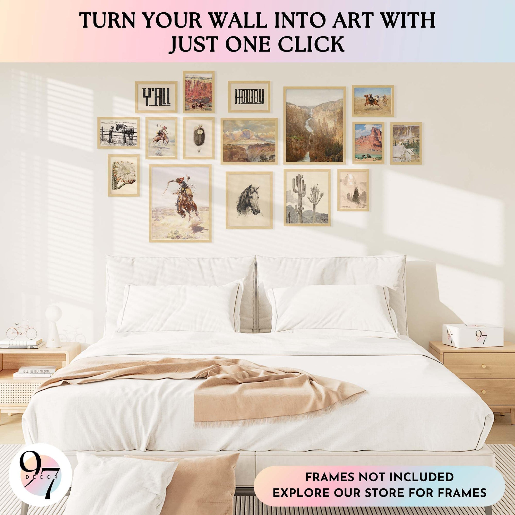 LARGE 11x14 Boho Western Home Decor