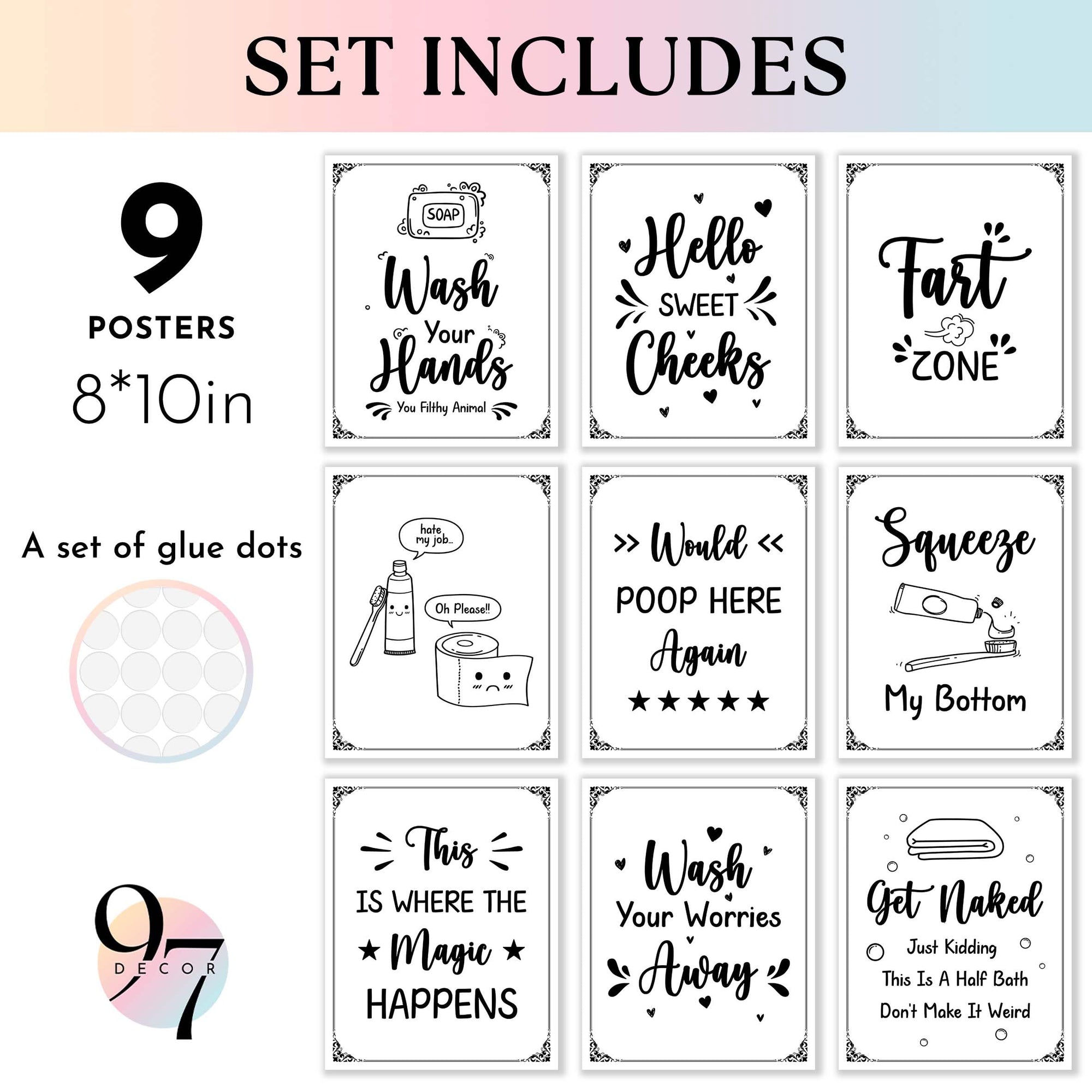 Funny Bathroom Wall Art Prints