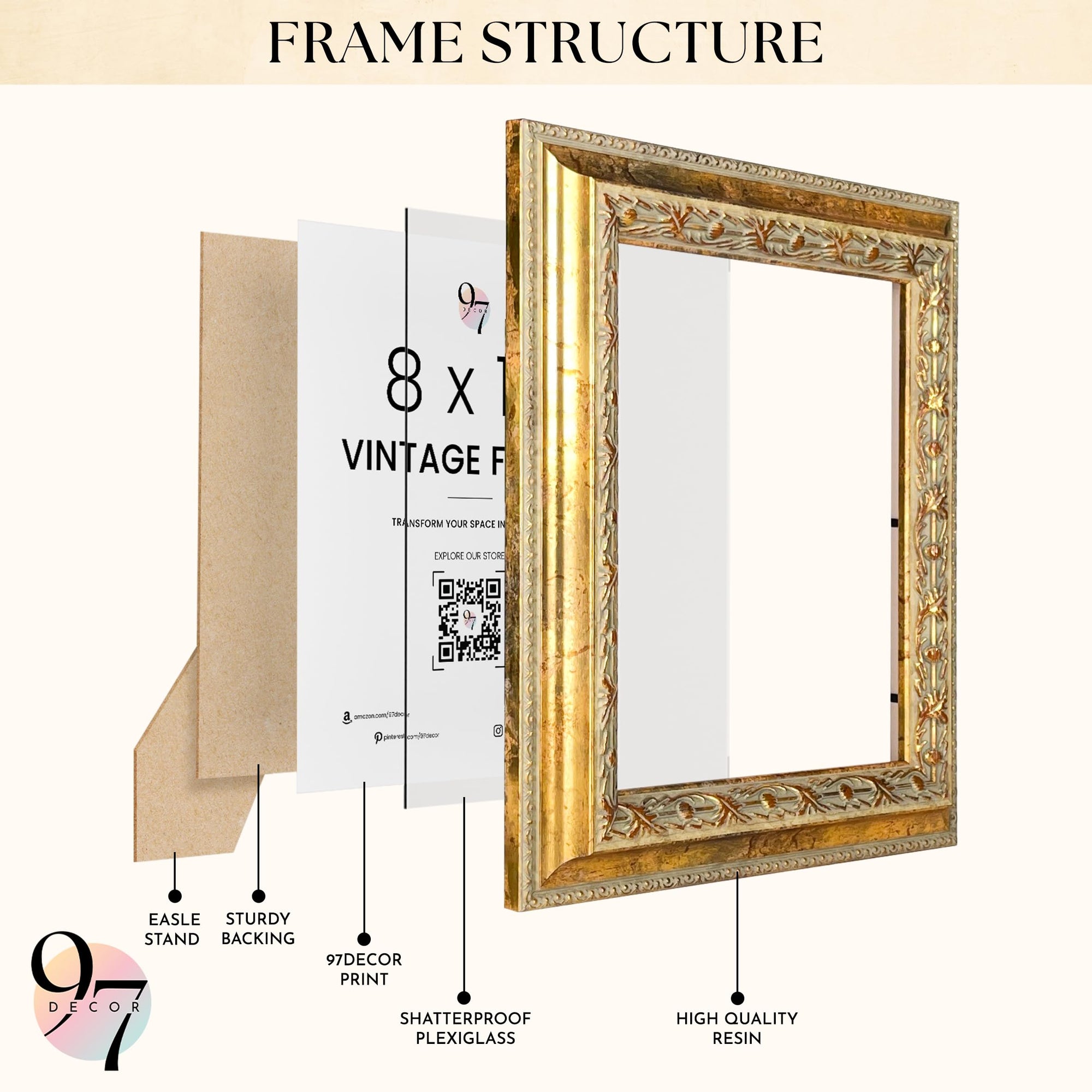 8x10 Vintage Picture Frame