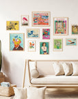 97 Decor Colorful Eclectic Decor - Maximalist Decor, Eclectic Home Decor, Eclectic Wall Decor, Funky Eclectic Gallery Wall Art Prints for Bedroom, Famous Artist Painting Pictures (UNFRAMED)