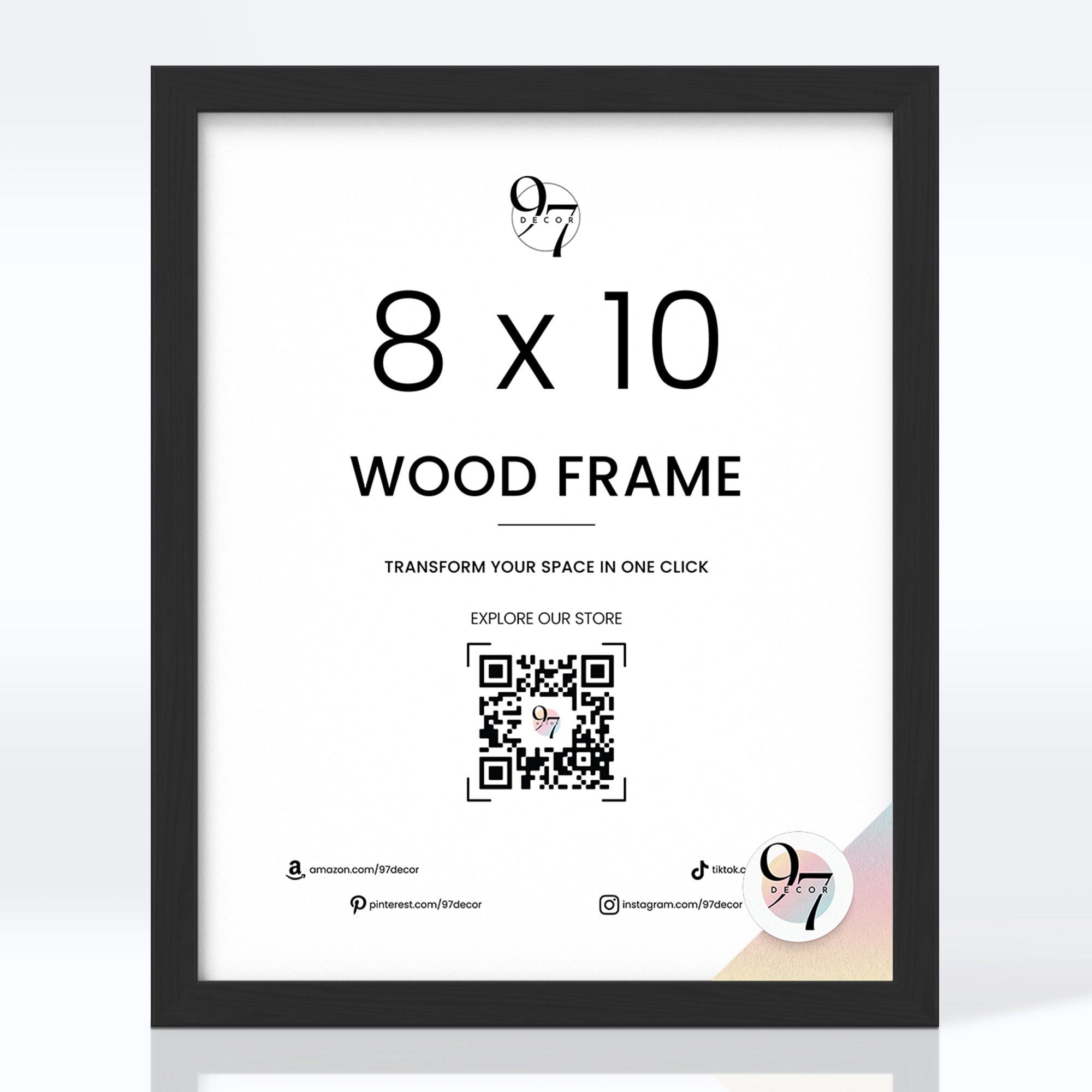 8x10 Black Wood Frame