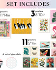 Large 11x14 Eclectic Wall Art Prints