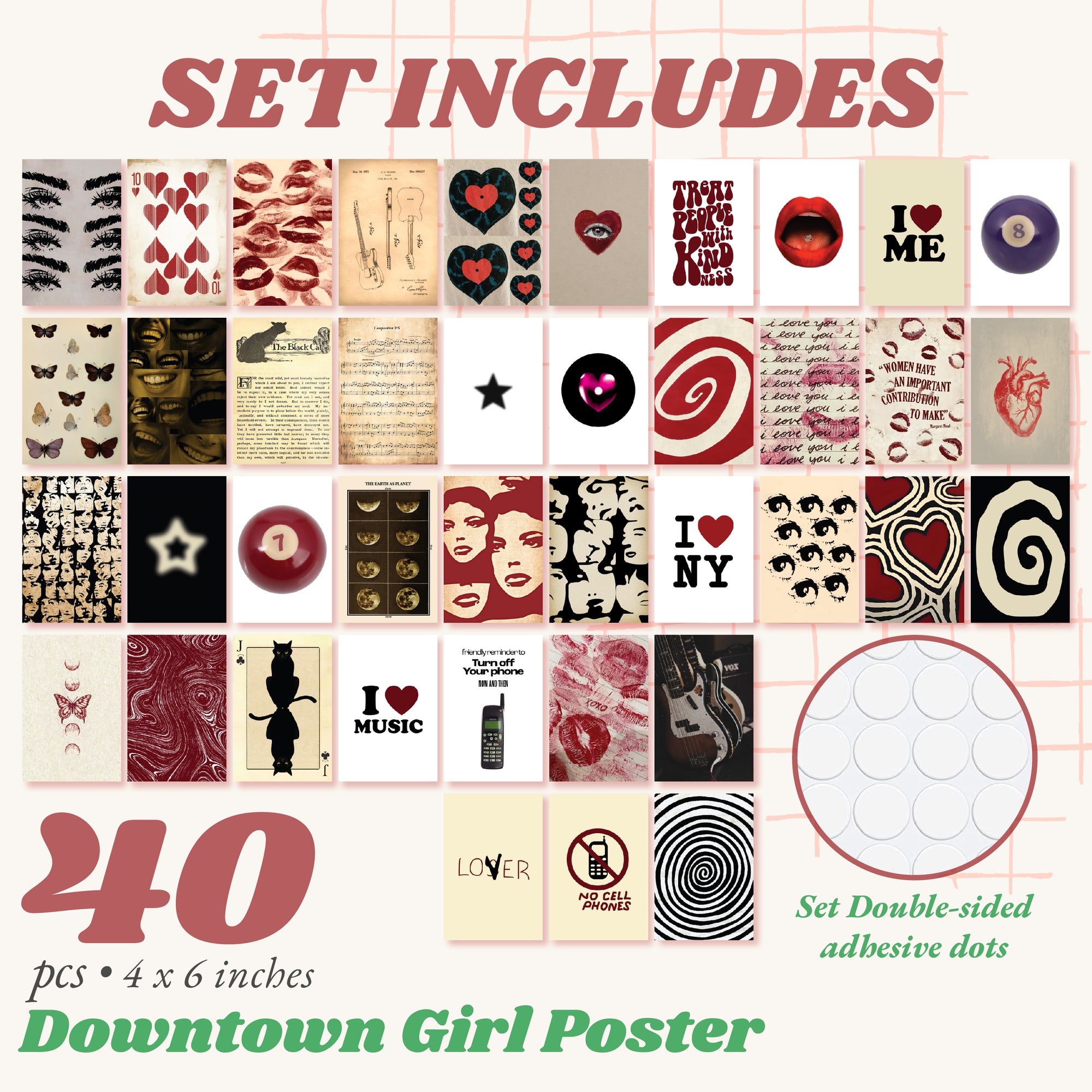 Downtown Girl Collage Poster