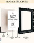 Black Gothic Picture Frame 5x7