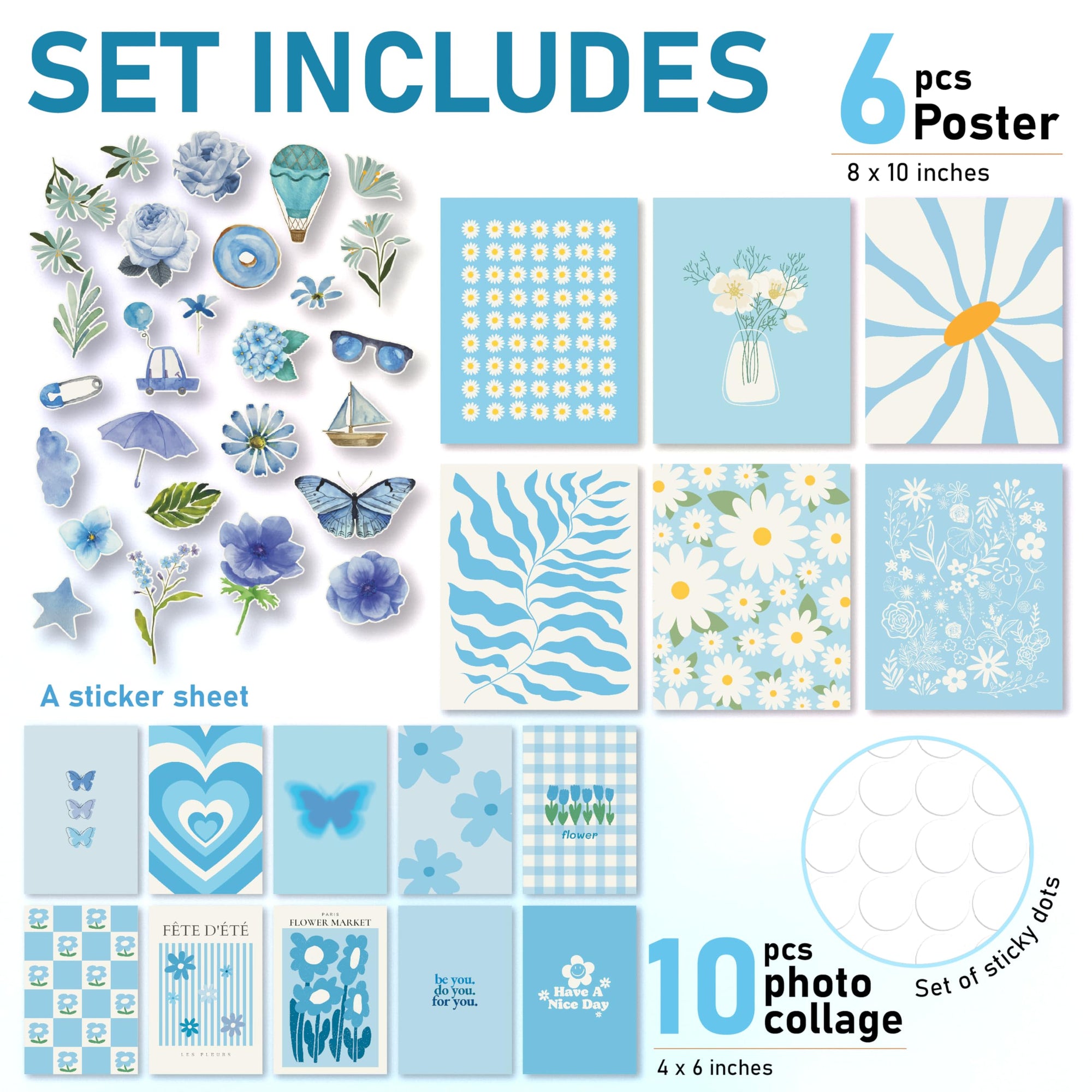 Light Blue Wall Decor