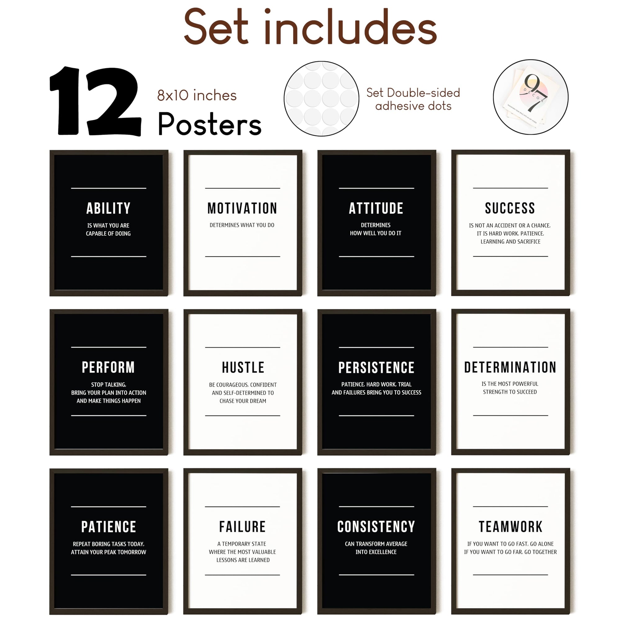 Success Motivational Wall Art for Office Decor
