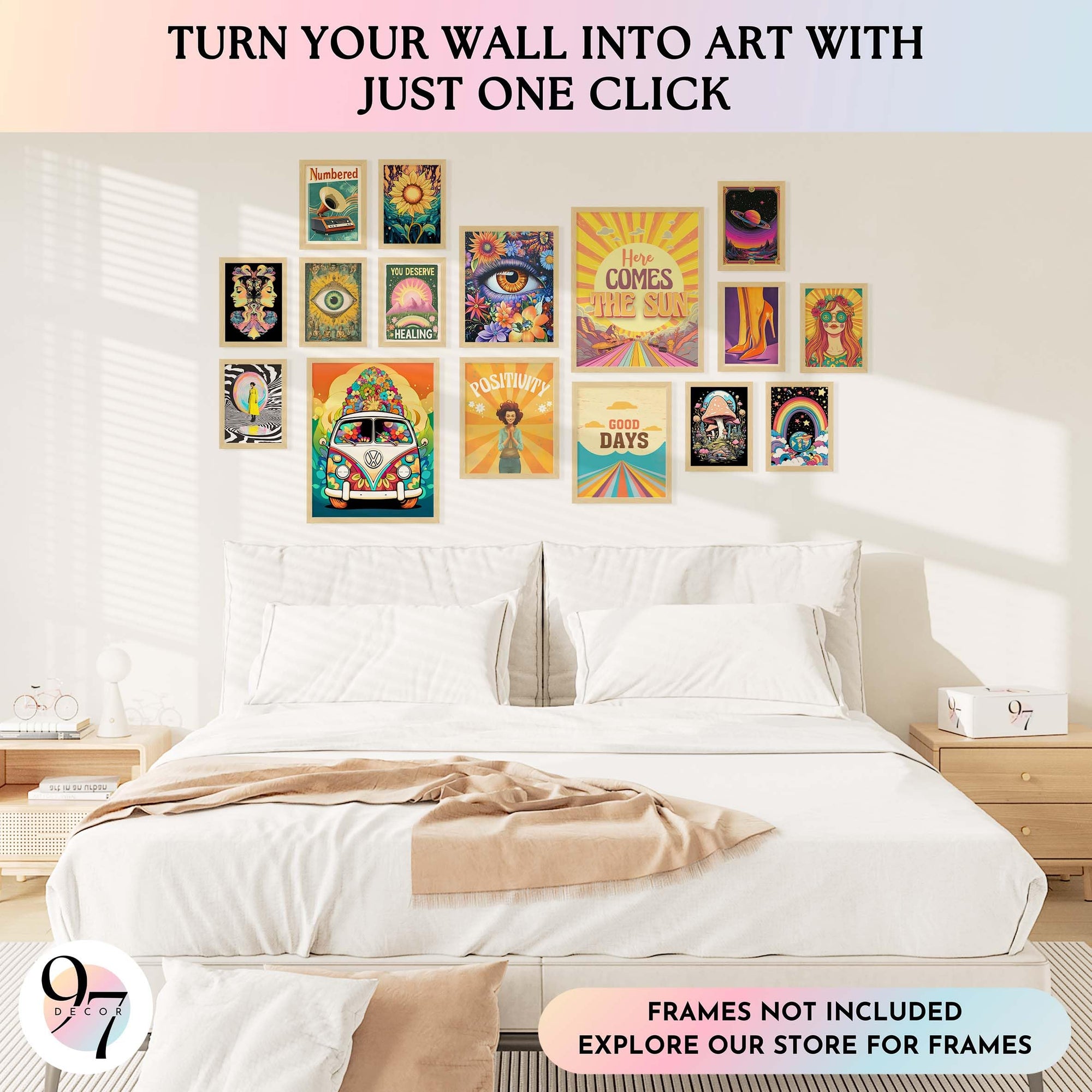 Large 11x14 Hippie Room Decor