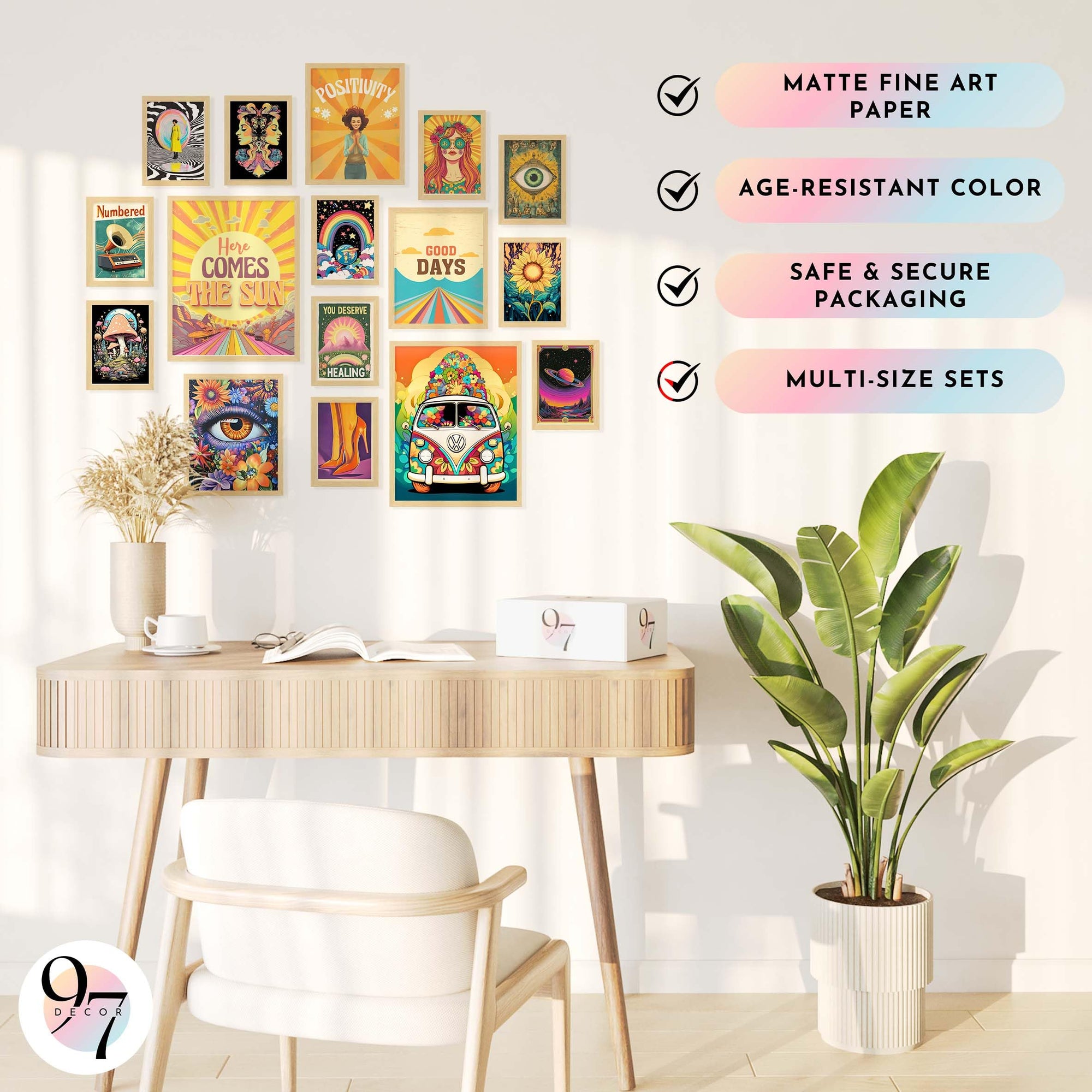 Large 11x14 Hippie Room Decor