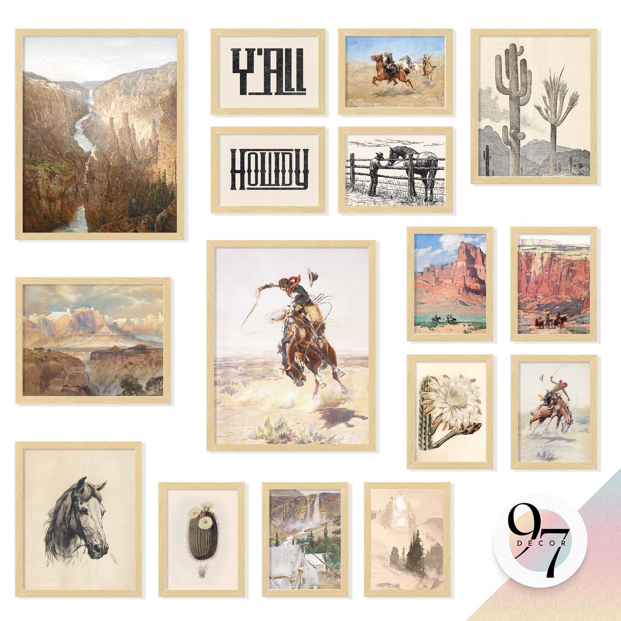LARGE 11x14 Boho Western Home Decor