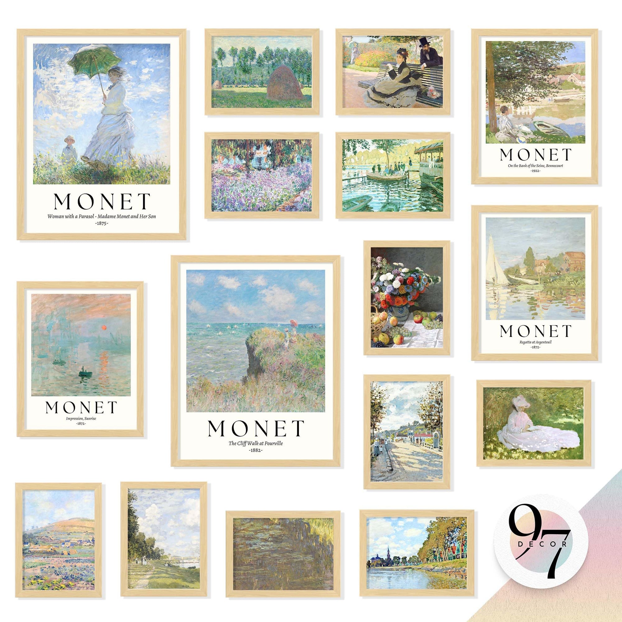 Large 11x14 Claude Monet Wall Art