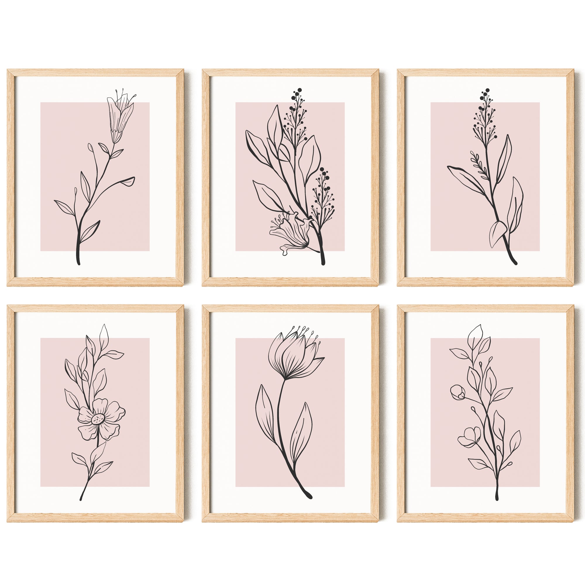 Pink Botanical Wall Art