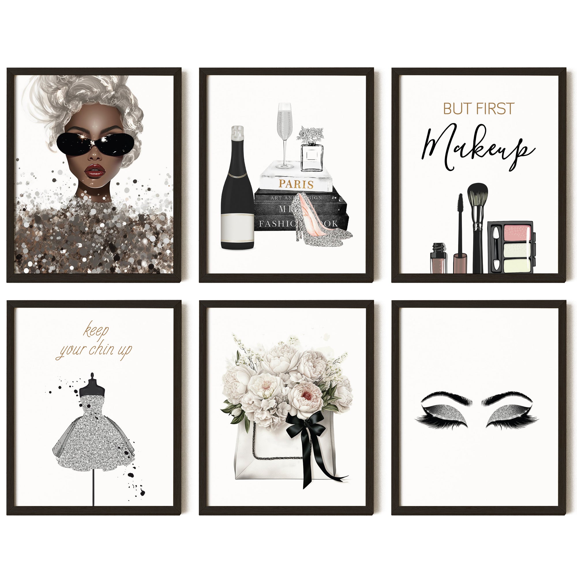 Glam Grey Fashion Wall Decor