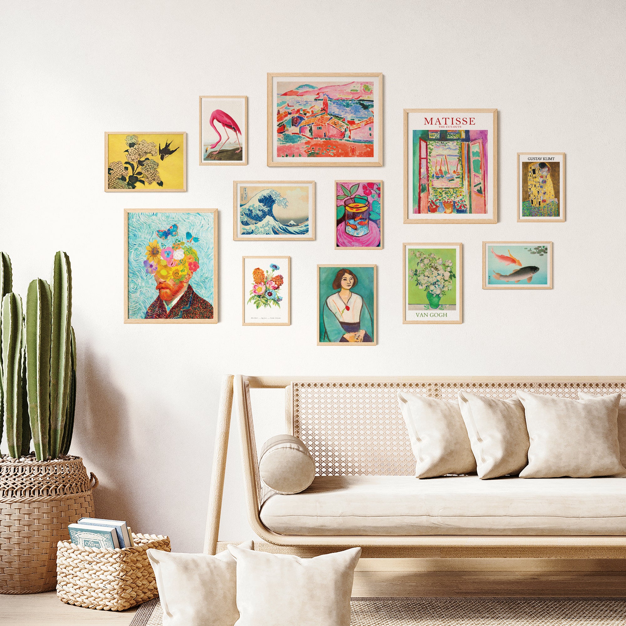 97 Decor Colorful Eclectic Decor - Maximalist Decor, Eclectic Home Decor, Eclectic Wall Decor, Funky Eclectic Gallery Wall Art Prints for Bedroom, Famous Artist Painting Pictures (UNFRAMED)