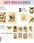 Large 11x14 Vintage Botanical Wall Art Decor