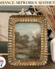 Gold Vintage Frame 4x6 - Antique Picture Frames 4x6, Unique Photo Frame 4x6, Mini 4 By 6 Ornate Frame For Tabletop And Wall Hanging