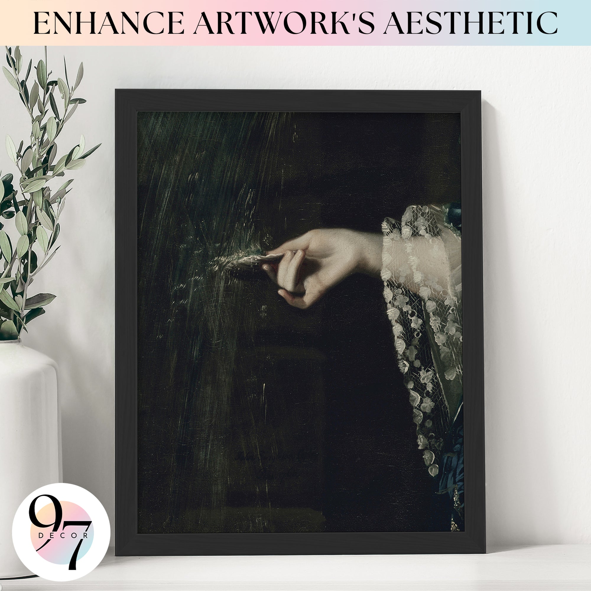 Set of 3 Black Wood Frame