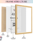 Beige 4x6 Picture Frame With Plexiglass