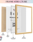 Beige 8x10 Picture Frame Set of 6