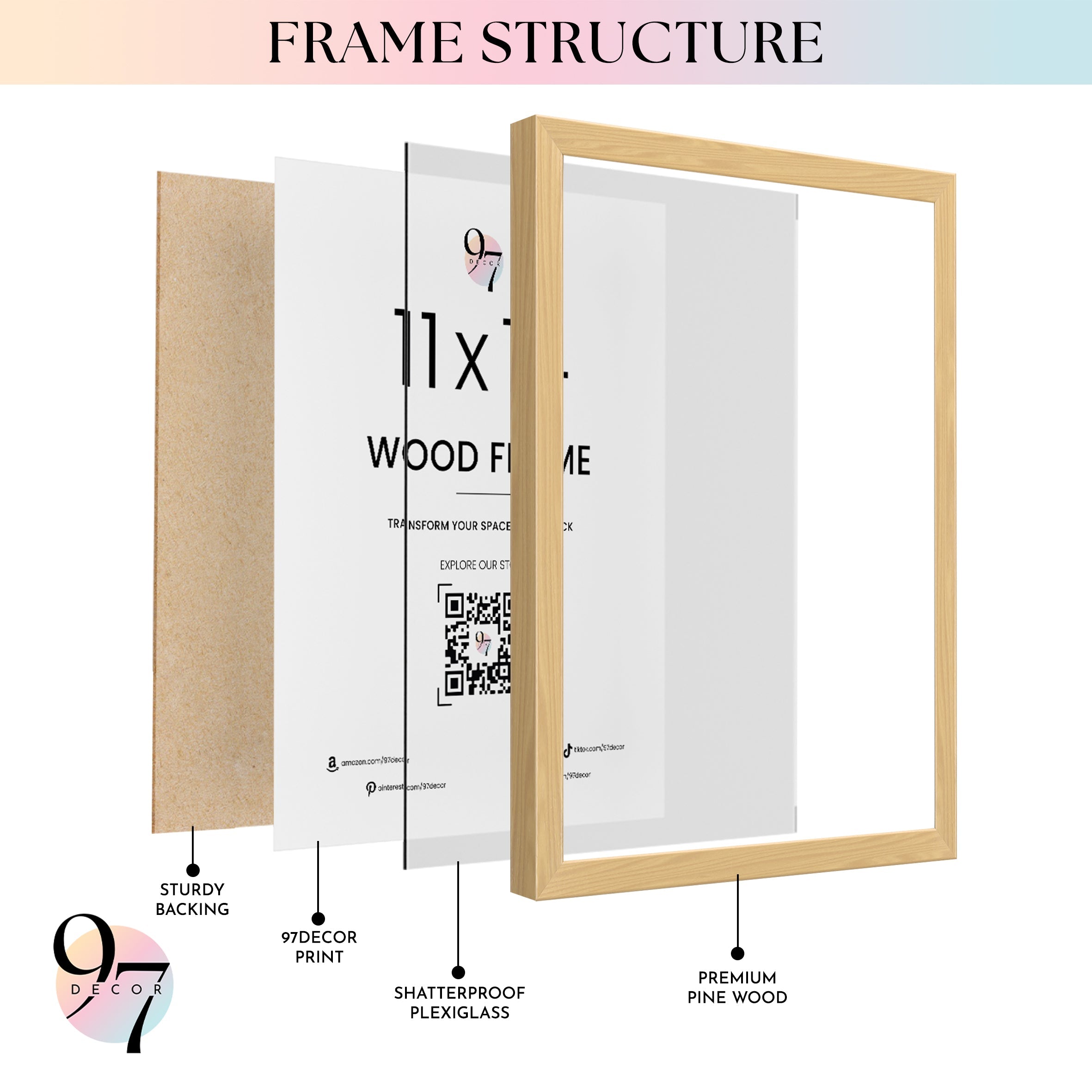 11x14 Picture Frame Wood