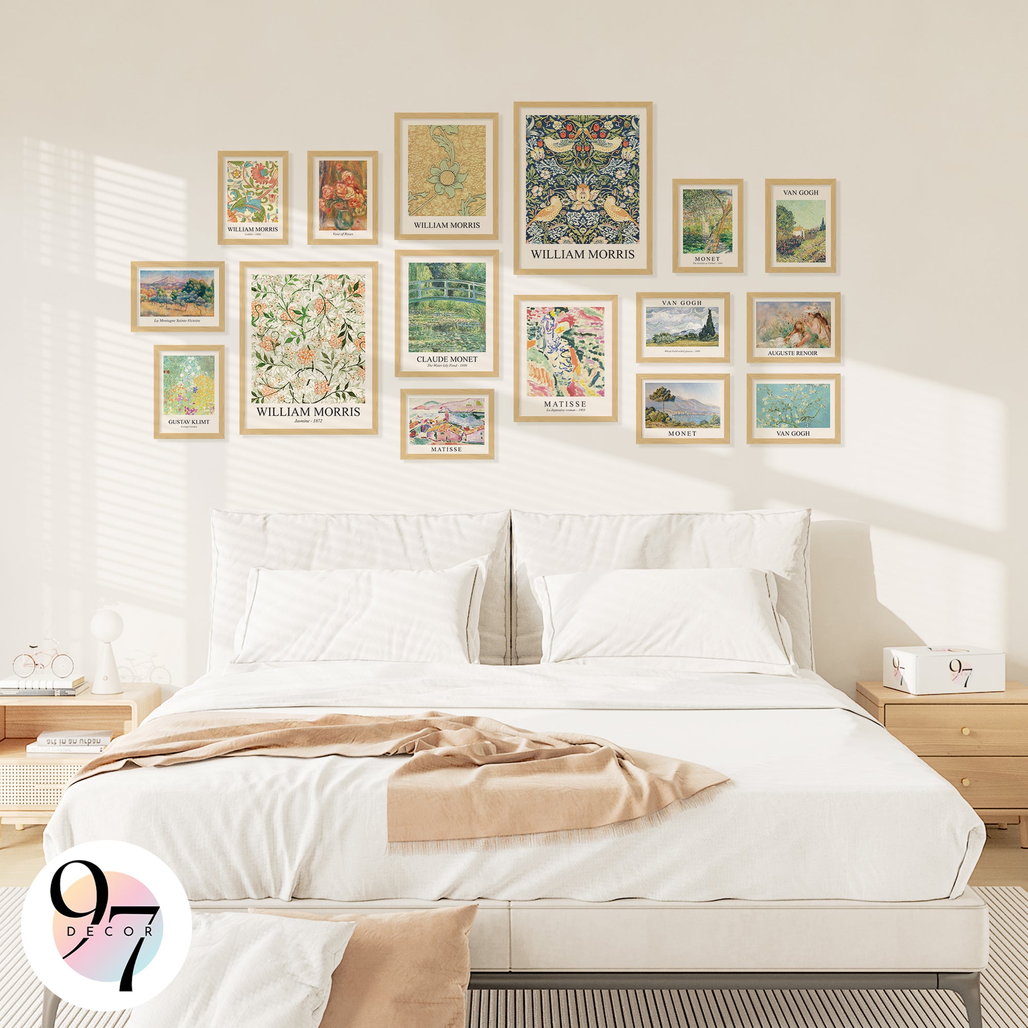 Set of 3 4x6 Beige Wood Frame