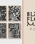 Black Flower Market Poster